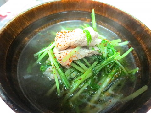 合鴨と水菜のあっさり煮