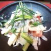 竹の子、アスパラガス、トマトしらすのせサラダ