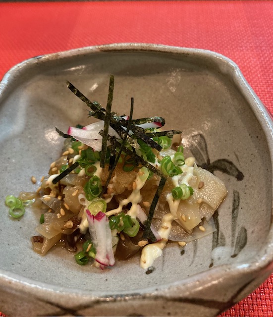 蓮根、クラゲ、きのこおろし和え