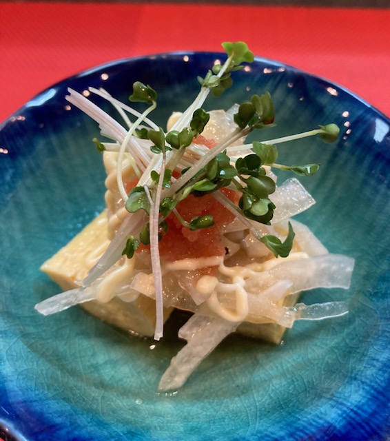 出し巻き玉子、蓮根、明太子和え物